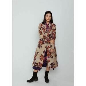 smythe peaked lapel coat autumn floral size US6